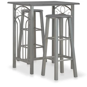 Bar Set 3-tlg. Holz Stahl Bartisch Barhocker Stehtisch mehrere Auswahl vidaXL - Bild 1 von 22