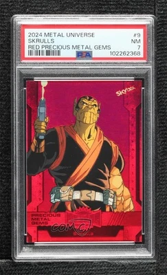 2024 Skybox Marvel Metal Universe Avengers PMG Red 54/100 Skrulls #9 PSA 7 - Image 1 of 3