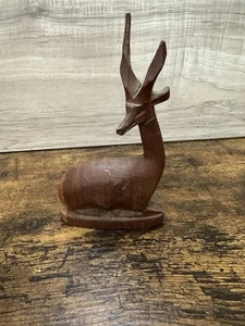 Handgeschnitzte Holzantilope Impala Gazelle afrikanische Figur Made in Kenya - Bild 1 von 5
