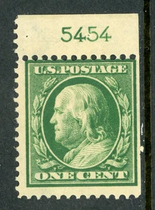 USA 1910 Franklin 1¢ Green Booklet Pane Single Perf 12 Scott 374a PNS Mint B478 - Picture 1 of 6