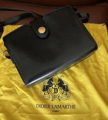 HEULIEZ AUTOMOBILES RARE SAC DIDIER LAMARTHE CUIR RIGIDE FAÇON LEZARD, Citroën - Photo 1/4