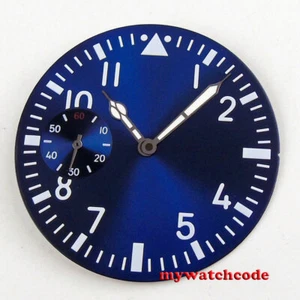 38.9mm sterile blue dial fit 6497 seagull 3600 movement Watch Case Luminous mark - Picture 1 of 7
