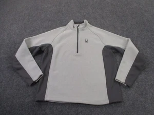 Spyder Jacket Men S Gray Active Performance Core Sweater Stretch Pullover Adult - Picture 1 of 10