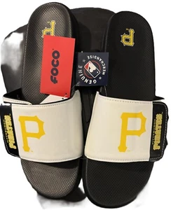 Sandalias chanclas MLB Pittsburgh Pirates FOCO para hombre talla 13-1 4 XL NUEVAS - Imagen 1 de 1