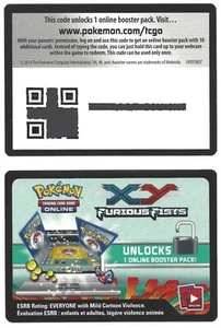 POKEMON TCGO (PTCGO) XY Furious Fists UNUSED Booster Pack ENXY3BST ONLINE CODE - Picture 1 of 1