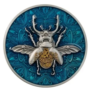 2024 Niue $2 MECHANICAL BEETLE 2 oz color Silver Coin only 199pcs made - Picture 1 of 3