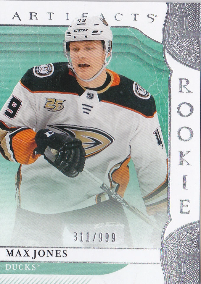 19-20 Artifacts Max Jones /999 Rookie Ducks RC 2019 - Image 1 of 1