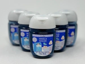 5 BATH & BODY WORKS VANILLA ICICLES POCKETBAC ANTI-BACTERIAL HAND GEL SANITIZER - Picture 1 of 4