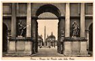 Rome Italy Piazza Del Popolo View From Doorway Vintage Postcard