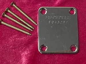 Vintage FERNANDES Neck Plate & Screws 1970s-80s Japan RST FST F043297 - Picture 1 of 2