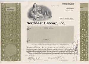 Northeast Bancorp, Inc. Stock Certificate Connecticut - Imagen 1 de 1