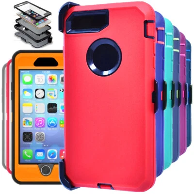 For Apple iPhone 6 6s Plus Shockproof Defender Case Cover w/ Belt Clip & Screen - Image 1 of 4