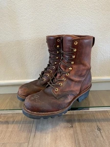 Chippewa Hombres 8” Botas Leñadoras Pátina Aisladas 10.5 M Cuero Secoya 73026 - Imagen 1 de 7