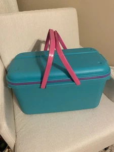 Vintage Eagle Craftstor Craft Storage Tote 20”, Organizer Tray, 6 Bins, Dividers - Picture 1 of 8