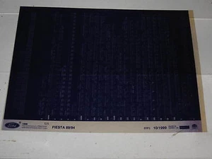 Ford Fiesta MK3 microficha catálogo de piezas de repuesto coches clásicos - Imagen 1 de 1