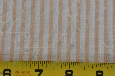 35" Long/Vintage/White Orange/Crackle Stripe Lt-Weight PolyCotton/Wamsutta,P5683 - Image 1 of 4