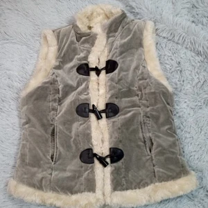 Mod O Doc Vest Womens M Gray Toggle Outdoor Gorpcore Soft Cozy Warm Gypsy - Picture 1 of 8