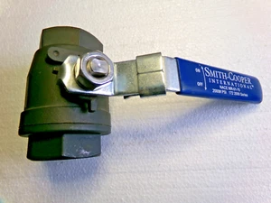 Smith-Cooper 1-1/2" FNPT Carbon Steel Ball Valve 2000 psi 172-2000 Series NACE - Picture 1 of 4