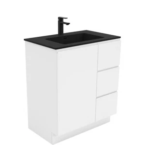 BATHROOM VANITY UNIT 750mm Finger Pull With Kick #MON75C - Picture 1 of 2