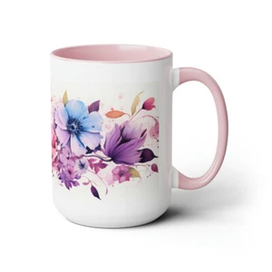 Flores Coloridas Gran Idea de Regalo Maestro Mamá Papá Familia Amor Tazas de Café 15 oz #9 - Imagen 1 de 21