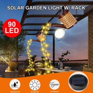 Solar Gießkanne Lichter LED Laterne String Light Outdoor Wasserdicht Hollowed - Bild 1 von 11
