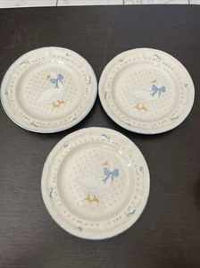 3 Brick Oven Stoneware "Aunt Rhody" 7.5” Salad/Dessert Plates - Picture 1 of 5