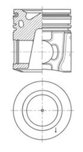 Kolben Trapezpleuel 102,5mm KOLBENSCHMIDT 41728610 - Bild 1 von 1