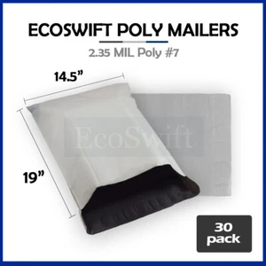30 BOLSAS SOBRES DE ENVÍO SOBRES DE POLIETILENO BLANCO ECOSWIFT 14,5x19 - Imagen 1 de 5