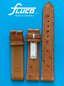 Ostrich Wrist Watch Band 15,17, 19mm for Jaeger Folding Clasp Color Natural /32 - Picture 1 of 2