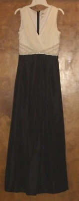 Sangria женщины размер 8, длинный, без рукавов, официальный/выпускное платье, черный/кремово-белый - Изображение 1 из 4