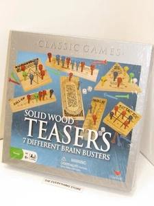 CLASSIC GAMES SOLID WOOD TEASERS 7 DIFFERENT GAMES NEW SEALED FREE SHIP - Picture 1 of 2