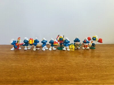 Rare 1990s McDonalds Smurfs Set Of 10 - image 1 of 4