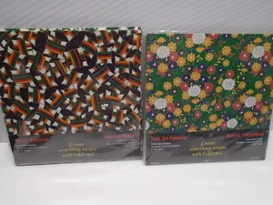 ORIGAMI Paper Yuzen Patterns 24 Sheets & Folk Art 16 sh 5 7/8" Square Fold Ems - Picture 1 of 4