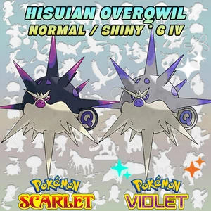 POKEMON VIOLETA ESCARLATA ◡ OVERQWIL ✡ BRILLANTE/NORMAL 6 IV MARCA ALFA - Imagen 1 de 5