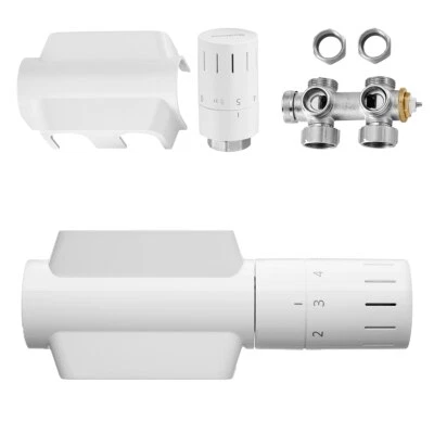 Buderus 7738336592 Universalarmatur-Set V2 weiß inkl. Thermostatkopf m. Nullstel - Bild 1 von 4