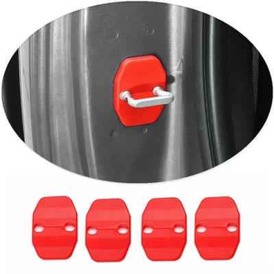 Ajuste para Dodge Durango 2011-2026 ABS rojo cerradura de puerta cubierta hebilla protector embellecedor 4P Foto 1 de 4
