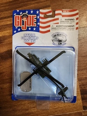 Helicóptero GI Joe AH-64A Apache con etiqueta de perro oficial para coleccionistas 2002 diecast Foto 1 de 4