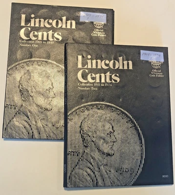 1909-1974 Lincoln Cent Collection in Two Whitman Albums 111 Coins AG-UNC - Image 1 of 4