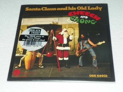 Cheech and Chong -Santa Claus and His Old Lady-Green/Red 7" Vinyl-RSD-UNPLAYED - Image 1 of 4