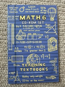 Teaching Textbooks Math 6 CD-ROM Set 4-Disc Homeschool - Picture 1 of 2