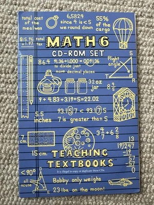 Teaching Textbooks Math 6 CD-ROM Set 4-Disc Homeschool - Image 1 of 2