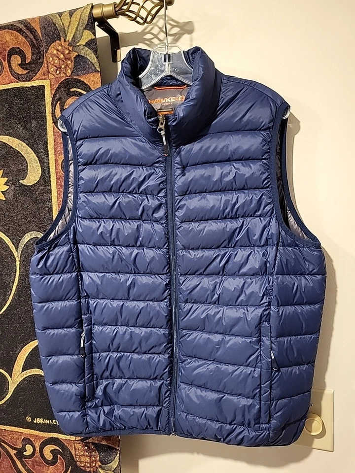 Hawke & Co. Sport Down Puffer Vest Jacket Insulated Lined Full Zip Mens Medium - Image 1 of 4