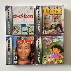 Lot Of 4 Game Boy Advanced Games w/ Box & Manual (Monopoly, Catz, Raven, Dora) - Picture 1 of 6