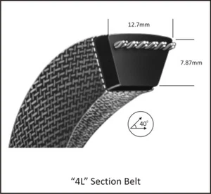 Keilriemen Kupplungsriemen 4/8" 4L 830 12,7 x2108 La Rasenmäher Schneefräse  - Bild 1 von 2