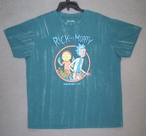 Rick and Morty Shirt Youth 3X XXXL Green Graphic Dimension C 17 Cartoon Unisex - Picture 1 of 10