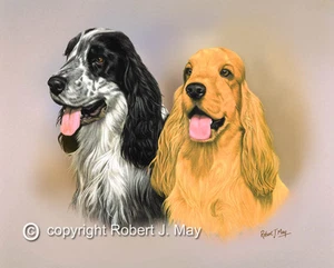 Cocker Spaniel Print by Robert J. May - Picture 1 of 1