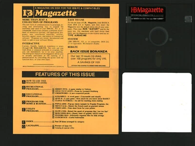 1986 IBMagazette Shareware Games Utils 5 1/4" Disk Only w/Instr RARE ODDWARE - Image 1 of 2