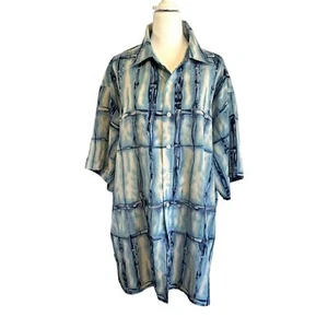 Sean John Big and Tall Blue and White Button Up Mens Shirt XXL - Picture 1 of 8