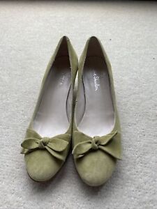 Jane Shilton ladies shoes Lime Green Suede leather size 41