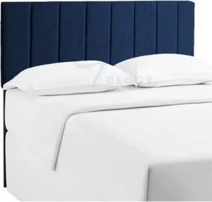 Headboards For Divan Beds - Plush Velvet Fabric Upholstered Luxury Extra Padded - Picture 1 of 1